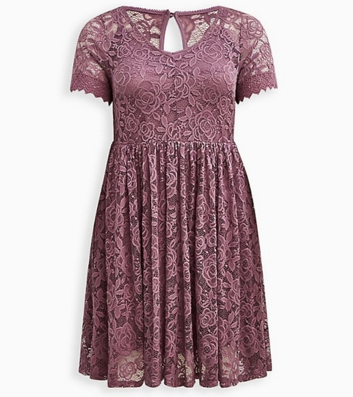 💜Torrid Purple Lace Skater Dress - Picture 5 of 8